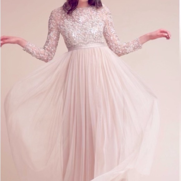 BHLDN Needle & Thread Rhapsody Gown in Champagne - Picture 6 of 9